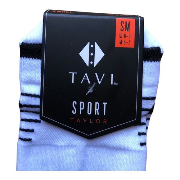 Tavi Noir NIP Lightly Cushioned Sole Thin Ultra-lite Taylor Socks Salt Small - Picture 4 of 8